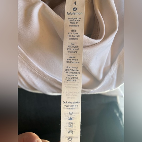 LULULEMON ready & go tank white size 4 support tank & strappy back bra duo - Picture 10 of 10